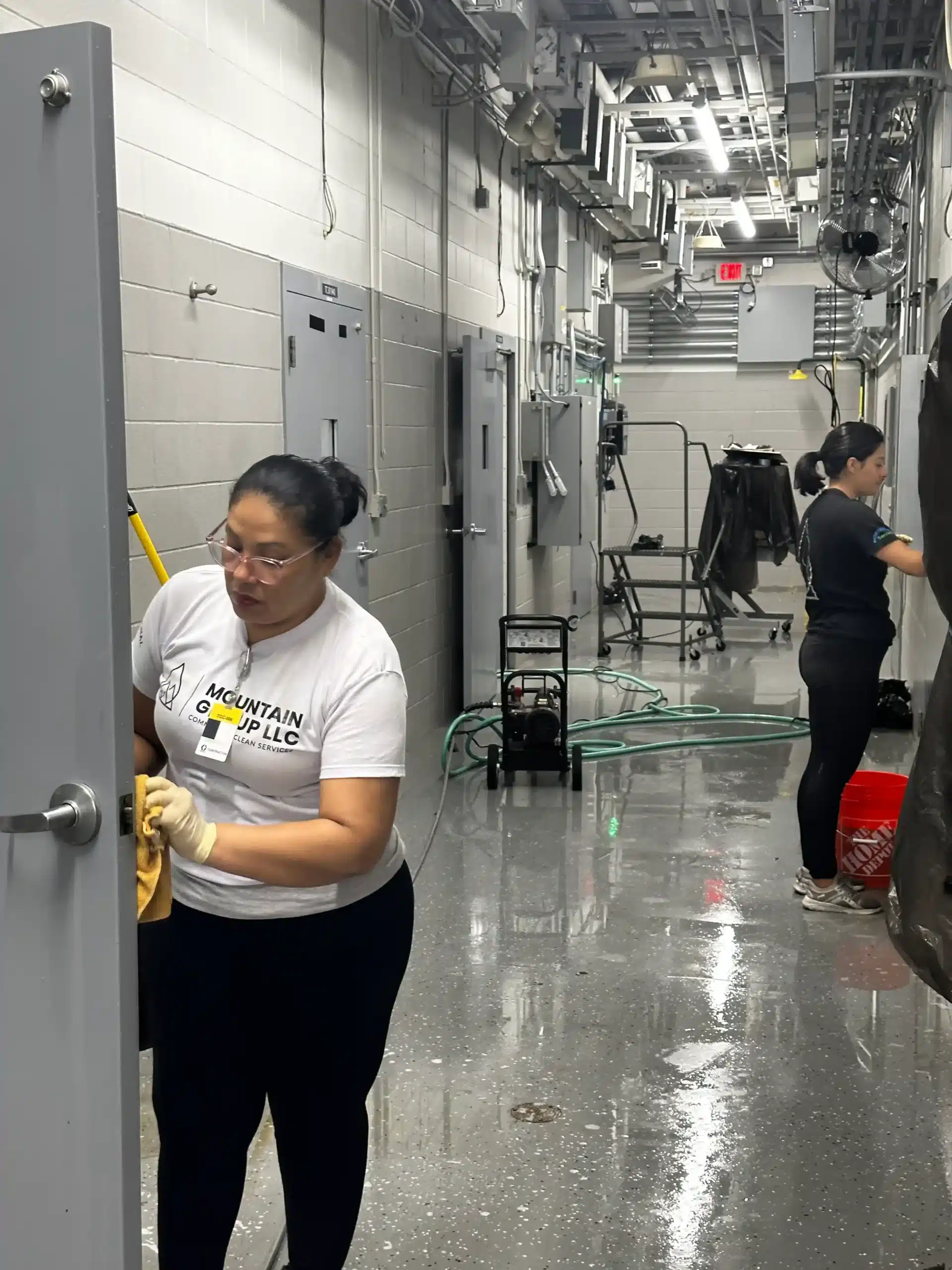 Mountain Group cleaning after a construction project
