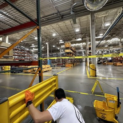Mountain Group cleaning a warehouse